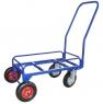 Тележка для дворника неповоротная ТДП на промышленных литых колесах диаметром 200 мм и пневматических колесах диаметром 200 мм.